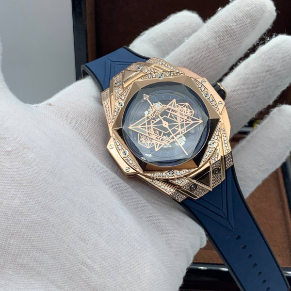Hublot Big Bang Sang Bleu Unico II King Gold Blue Pave 418.OX.5108.RX.1604.MXM20