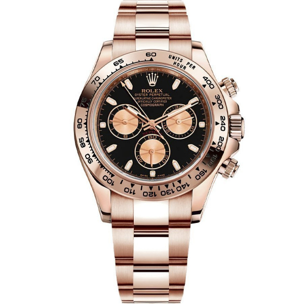 Золотые 750 пробы Rolex Cosmograph Daytona Everose Gold 116505-0002