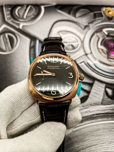 Panerai Radiomir Collection 18k Rose Gold 42mm Brown Dial M Series PAM336